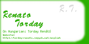 renato torday business card
